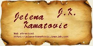 Jelena Kamatović vizit kartica